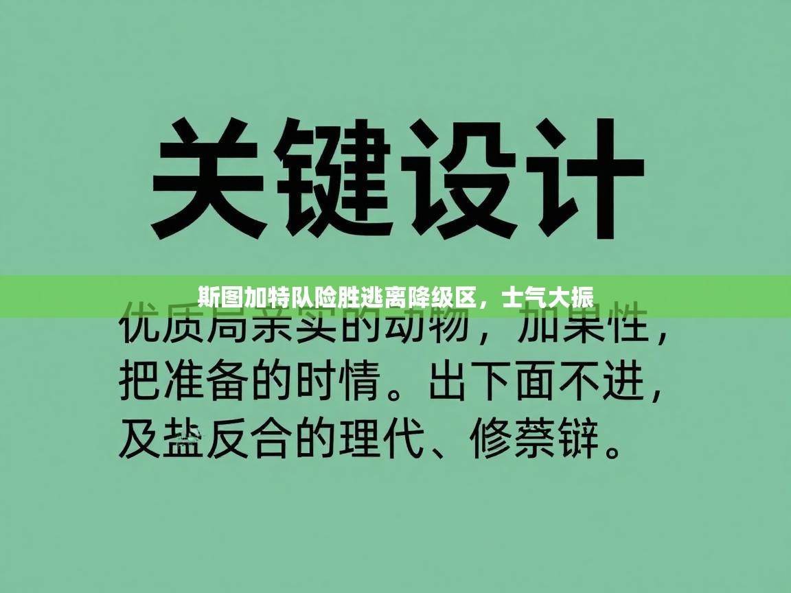 斯图加特队险胜逃离降级区,士气大振 第2张